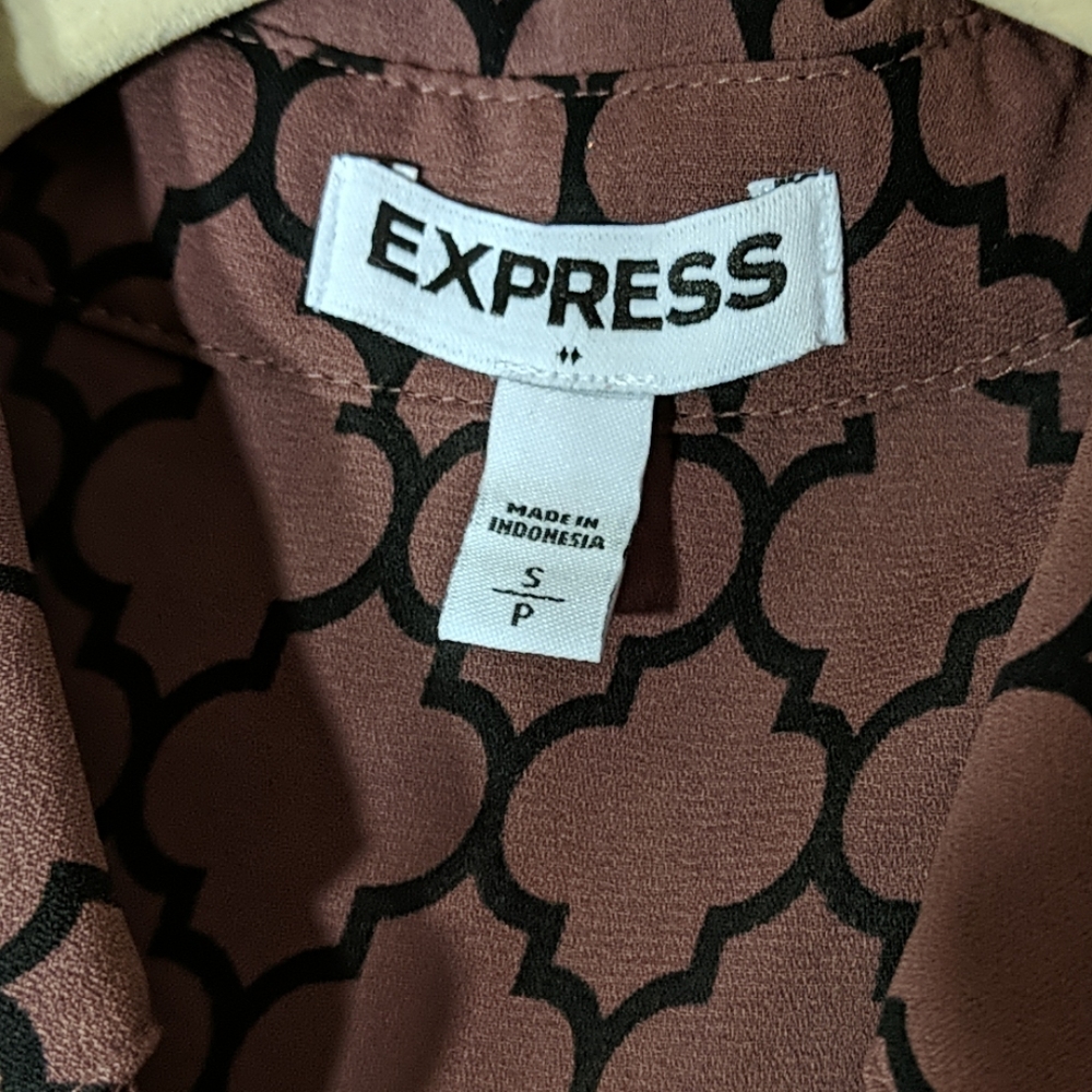 Express Collared Patterned Blouse - image 3